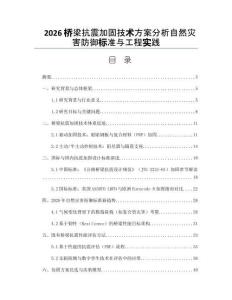 2026橋梁抗震加固技術(shù)方案分析自然災(zāi)害防御標(biāo)準(zhǔn)與工程實踐