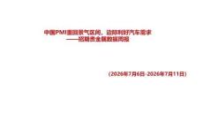 招期貴金屬數據周報：中國PMI重回景氣區間，邊際利好汽車需求