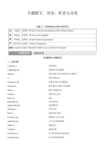 主題20　不同民族文化習俗與傳統節日