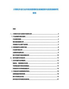 計算機外設行業(yè)市場深度調研及發(fā)展趨勢與投資戰(zhàn)略研究報告