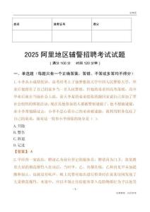 2025阿里辅警试题