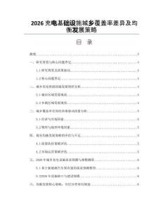 2026充電基礎設施城鄉(xiāng)覆蓋率差異及均衡發(fā)展策略