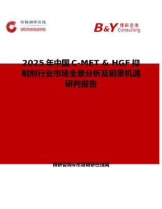2025年中國C-MET & HGF抑制劑行業(yè)市場全景分析及前景機(jī)遇研判報(bào)告