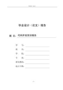 代码开发实训报告