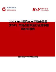 2025年中國汽車電子穩(wěn)定裝置（ESP）市場(chǎng)占有率及行業(yè)競(jìng)爭(zhēng)格局分析報(bào)告