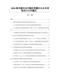 2026車用潤滑油市場供需現狀及未來增長潛力分析報告