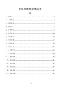 燃氣公司隱患排查專項整治方案