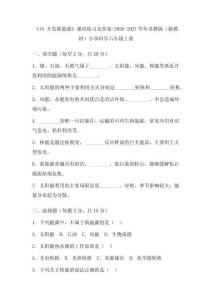 《19 开发新能源》课时练习及答案-2026-2027学年苏教版（新教材）小学科学六年级上册