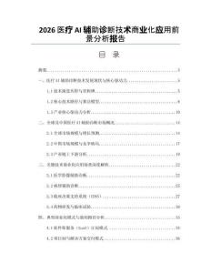 2026醫(yī)療AI輔助診斷技術(shù)商業(yè)化應(yīng)用前景分析報告