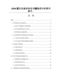 2026实木包装材料在冷链物流中的替代潜力