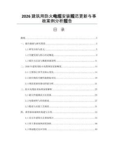 2026建筑用防火電纜安裝規范更新與事故案例分析報告
