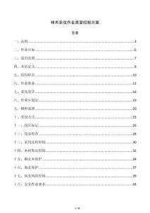 林木采伐作业质量控制方案