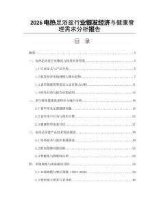 2026电热足浴盆行业银发经济与健康管理需求分析报告