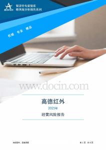 002414高德红外2025年经营风险报告