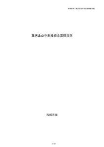重庆企业中东投资全流程指南