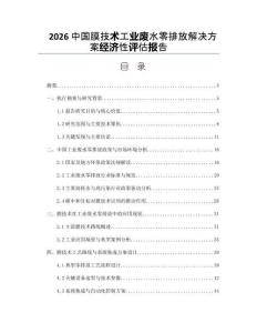 2026中國膜技術(shù)工業(yè)廢水零排放解決方案經(jīng)濟性評估報告