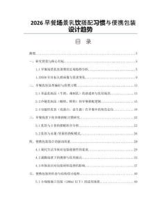 2026早餐场景乳饮搭配习惯与便携包装设计趋势
