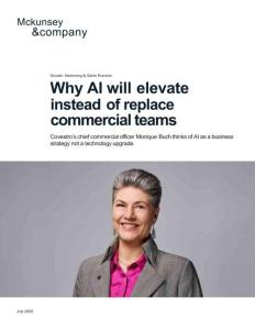 mckinsey -人工智能将赋能商务团队，而非取而代之 Why AI will elevate instead of replace commercial teams