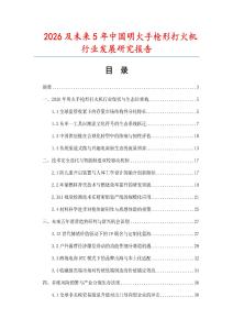 2026及未来5年中国明火手枪形打火机行业发展研究报告