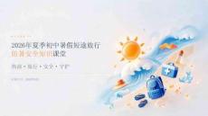 2026 年夏季初中暑假短途旅行防暑安全知识课堂