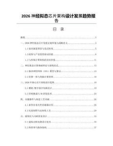 2026神经拟态芯片架构设计发展趋势报告