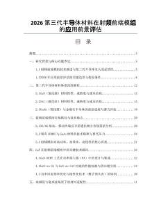 2026第三代半导体材料在射频前端模组的应用前景评估