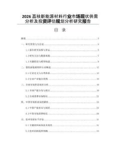 2026荔枝新能源材料行业市场现状供需分析及投资评估规划分析研究报告