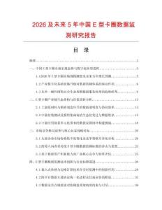 2026及未来5年中国E型卡圈数据监测研究报告