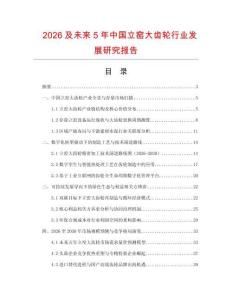 2026及未来5年中国立窑大齿轮行业发展研究报告
