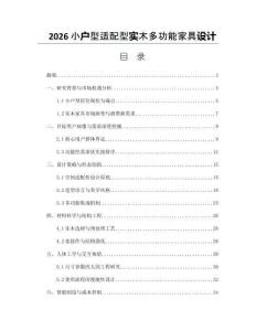 2026小户型适配型实木多功能家具设计