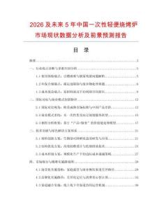 2026及未来5年中国一次性轻便烧烤炉市场现状数据分析及前景预测报告.docx