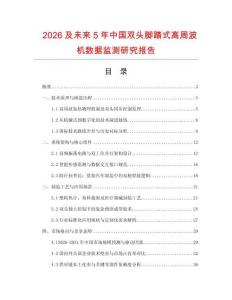 2026及未来5年中国双头脚踏式高周波机数据监测研究报告.docx