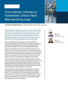 摩根士丹利-从电动汽车到人形机器人：中国制造业的下一次飞跃 From Electric Vehicles to Humanoids  China’s Next Manufacturing Leap