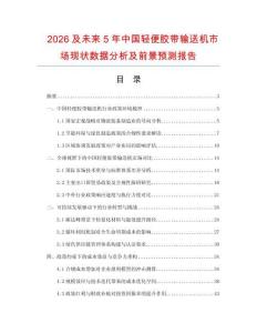 2026及未来5年中国轻便胶带输送机市场现状数据分析及前景预测报告.docx