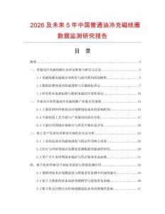 2026及未来5年中国普通油冷充磁线圈数据监测研究报告.docx