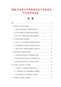 2026及未来5年化纤棕丝生产设备项目可行性研究报告.docx