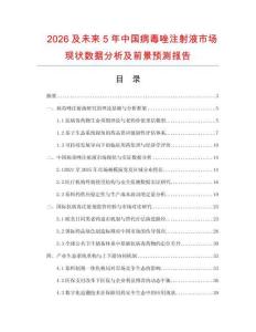 2026及未来5年中国病毒唑注射液市场现状数据分析及前景预测报告.docx