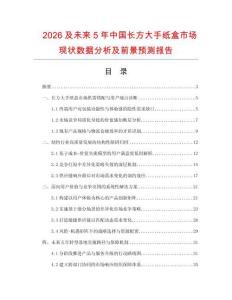 2026及未来5年中国长方大手纸盒市场现状数据分析及前景预测报告.docx