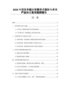 2026中国医养结合服务模式创新与养老产业融合发展趋势报告