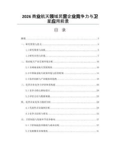 2026商业航天领域民营企业竞争力与卫星应用前景
