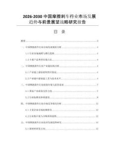 2026-2030中国摩擦刹车行业市场发展趋势与前景展望战略研究报告
