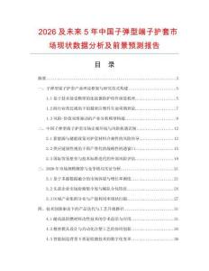 2026及未来5年中国子弹型端子护套市场现状数据分析及前景预测报告.docx