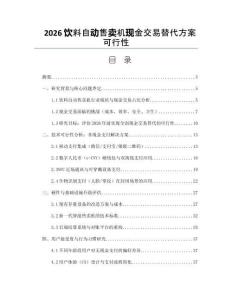 2026饮料自动售卖机现金交易替代方案可行性