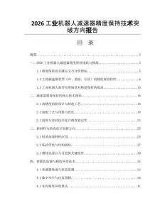 2026工业机器人减速器精度保持技术突破方向报告