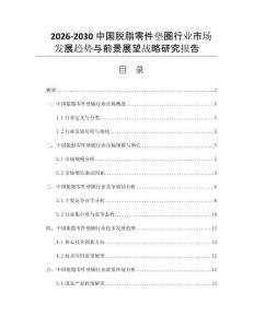 2026-2030中国脱脂零件垫圈行业市场发展趋势与前景展望战略研究报告