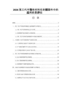 2026第三代半导体材料在射频器件中的应用前景评估