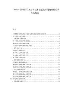 2025中国餐厨垃圾处理技术进展及市场商业化前景分析报告.docx