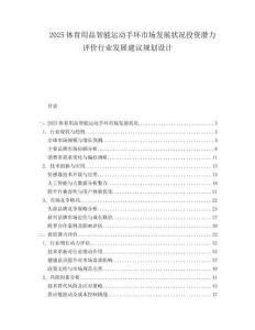 2025体育用品智能运动手环市场发展状况投资潜力评价行业发展建议规划设计.docx