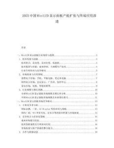 2025中国MiniLED显示面板产能扩张与终端应用渗透.docx