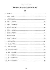 集镇道路管网改造项目水土保持方案报告